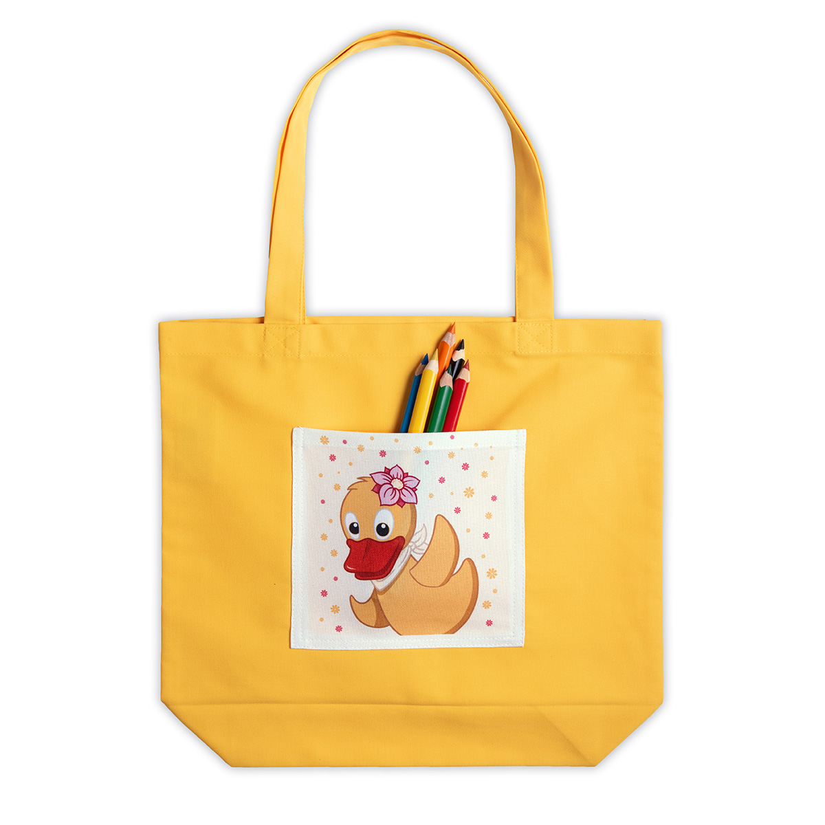 stoffbeutel-kinder-schnatterinchen-mit-tasche Schnatterinchen Stoffbeutel Kinder (Masken Upcycling)