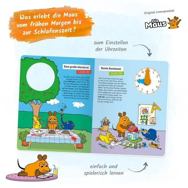 die maus uhrenbuch lern mit pappenbuch einfach spielerisch lernen