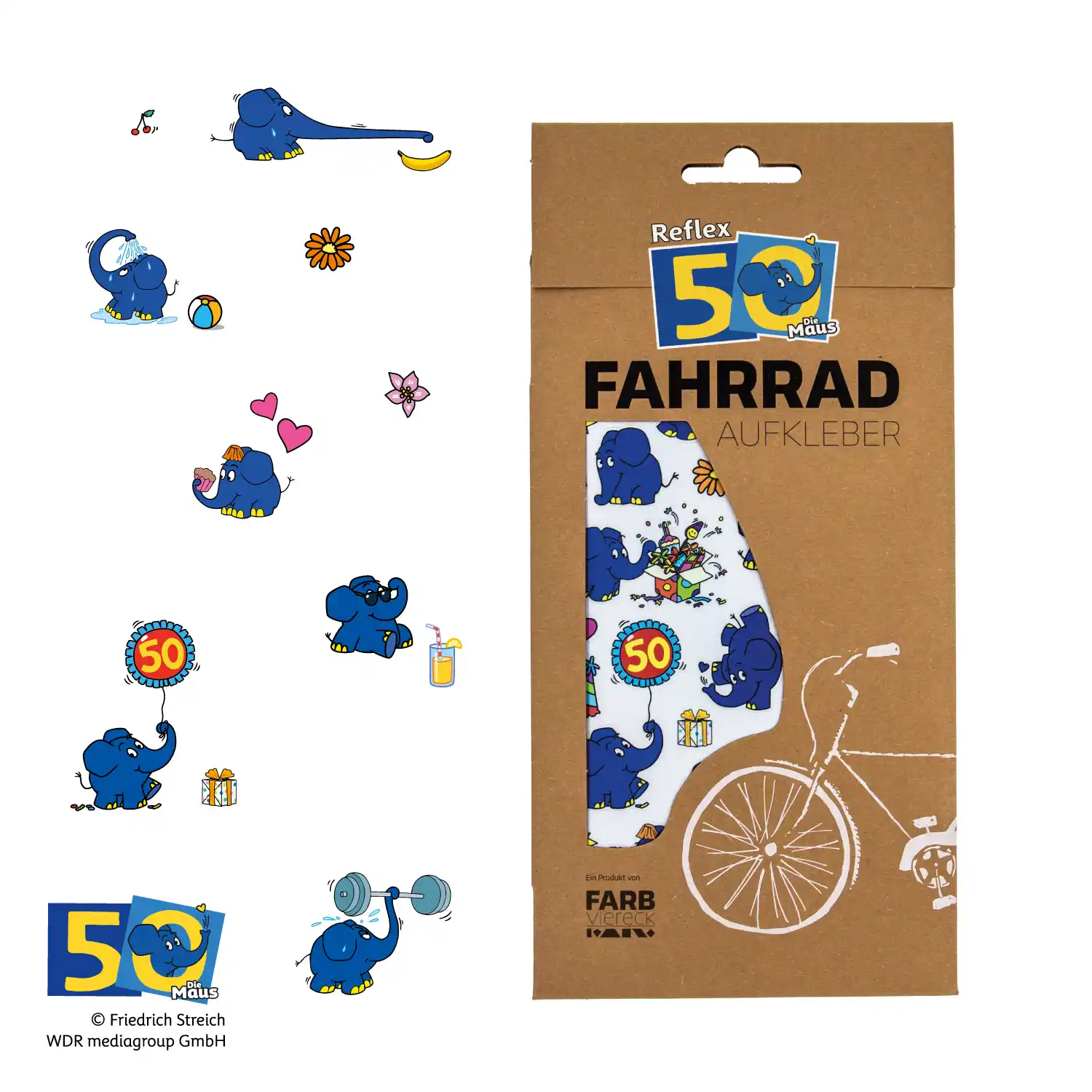 50 Jahre Elefant - Reflex Sticker 50 Jahre Elefant - Reflex Sticker