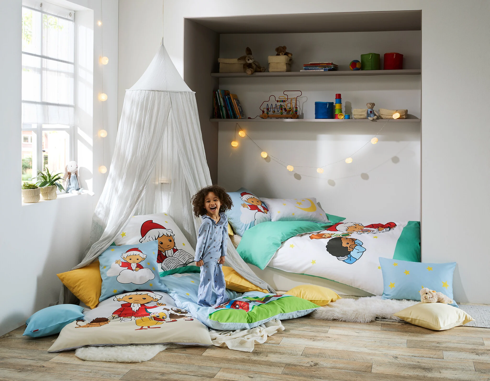 Unser Sandmännchen - Kinderbettwäsche - Sandmann im Zug