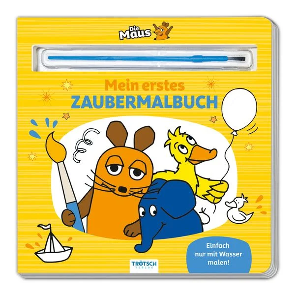 Die Maus - Mein 1. Zaubermalbuch drei eins sieben null zwei die maus malbuch mit pinsel mein erstes zaubermalbuch gebundene ausgabe