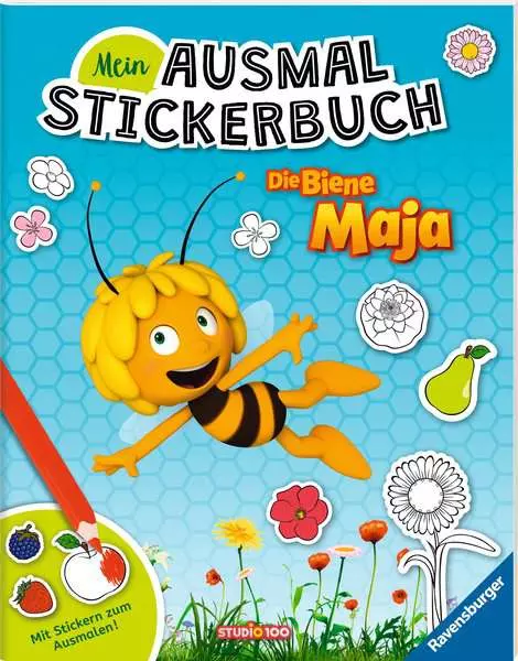 Die Biene Maja, Mein Ausmalstickerbuch, Buchcover