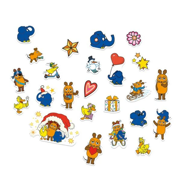 Die Maus - Adventskalender mit 24 Soft-Stickern