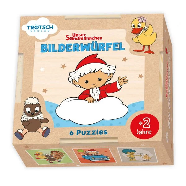 Unser Sandmännchen - Bilderwürfel aus Holz