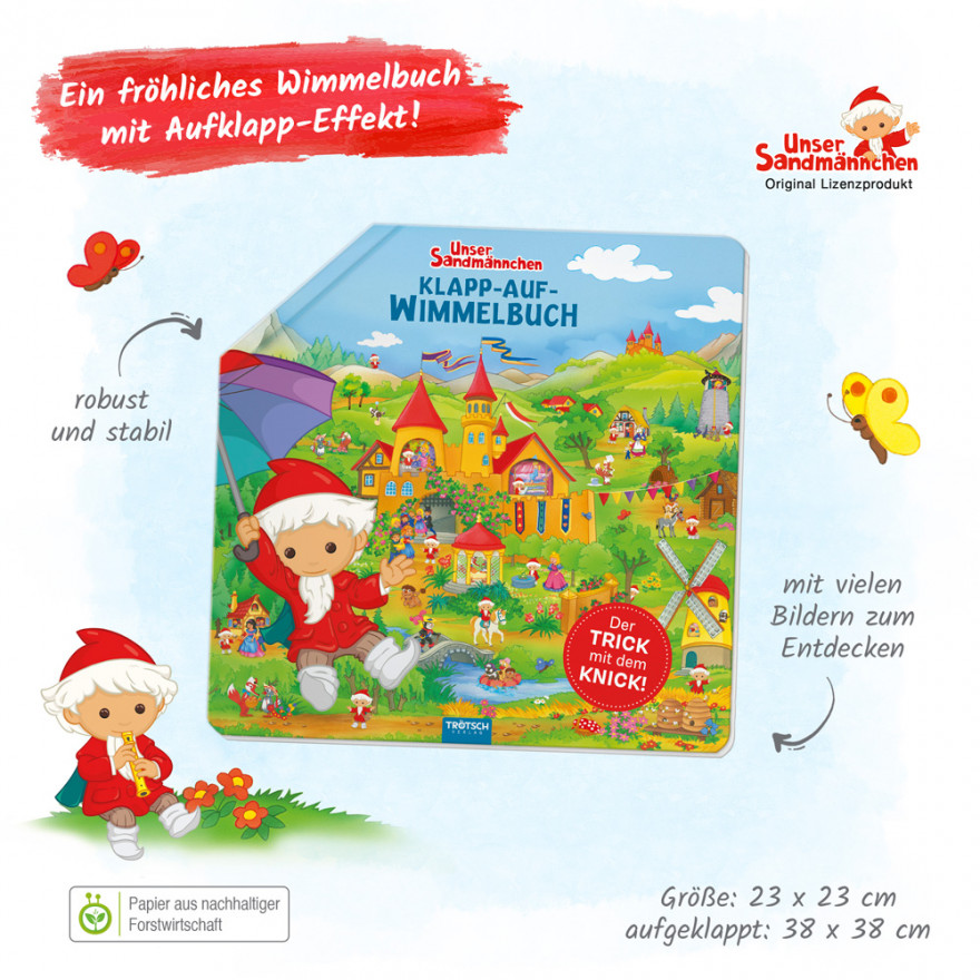 Sandmann Klapp-Auf-Wimmelbuch Übersicht