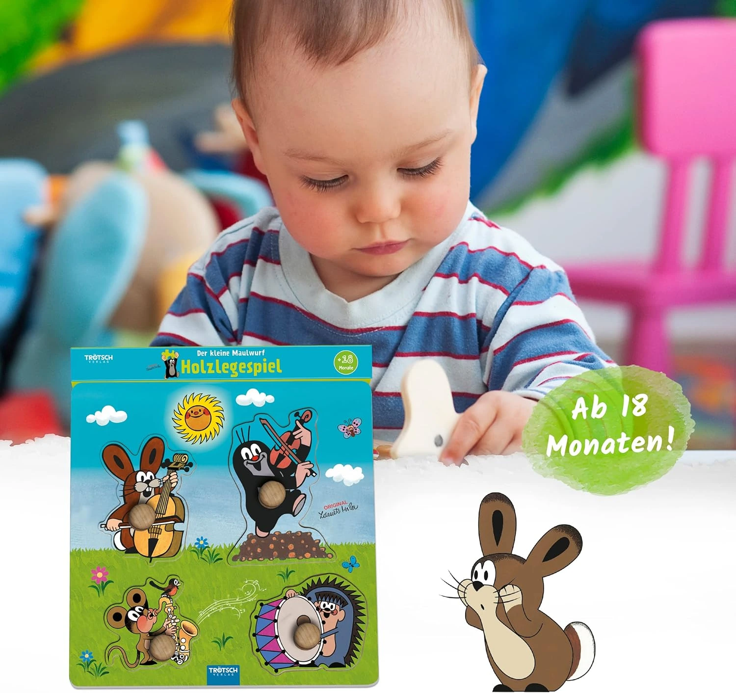 der kleine maulwurf holzlegespiel musikanten ab eins acht monaten