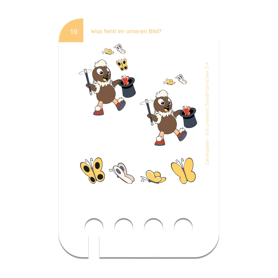 Unser Sandmännchen - Lochkasten Kartensatz - Denkspiele (3-4 Jahre)