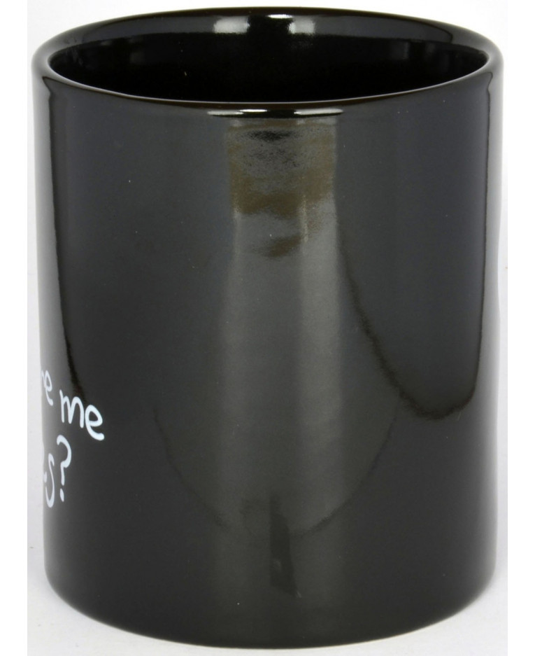 Sesamstraße - Krümelmonster - Tasse - schwarz Seitliche Detailansicht, Krümelmonster Tasse schwarz, Sesamstraße Motiv, Keramikbecher 320 ml