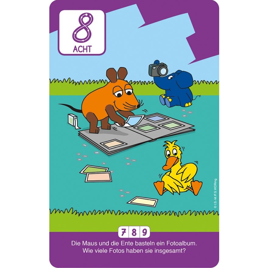 die-maus-50-lernkarten-zahl-8 Die Maus fünf null Lernkarten