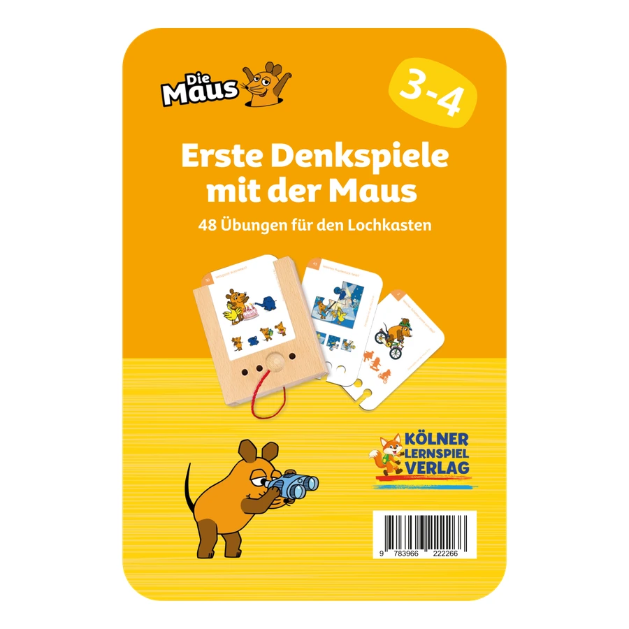 Die Maus – Lochkasten Kartensatz - Denkspiele (3-4 Jahre)