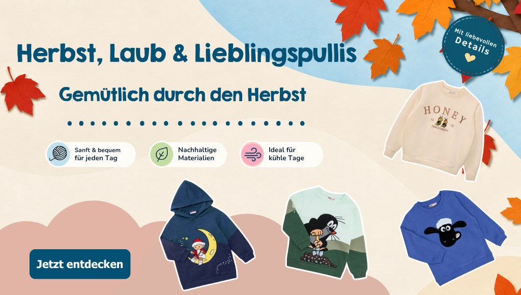 Kinderkleidung für den Herbst im Sandmann Shop