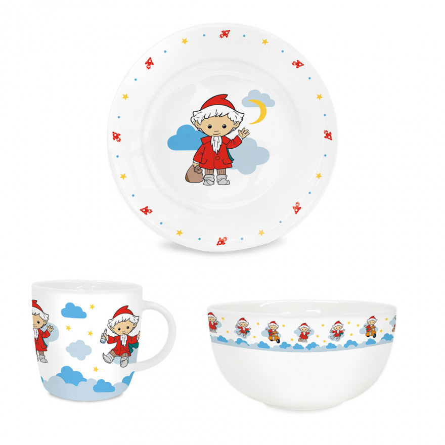 sandmannchen-porzellan-kindergeschirr-teller-tasse-schale Unser Sandmännchen Kindergeschirr Set (drei teilig)