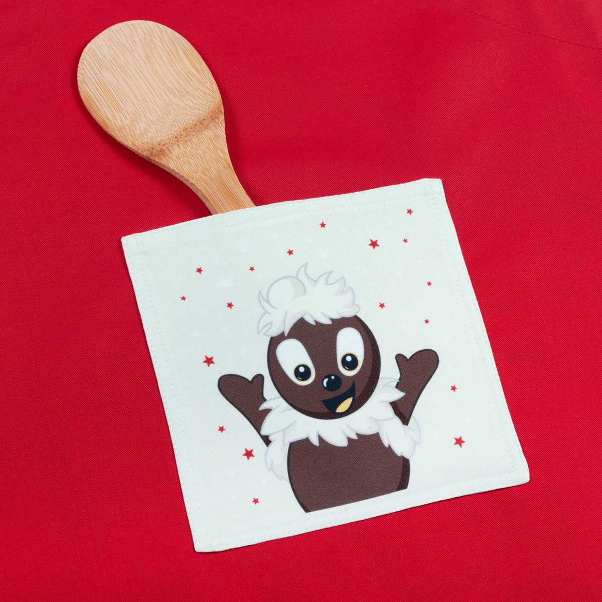 pittiplatsch kinder kochschuerze mit tasche upcycling nachhaltig detail tasche