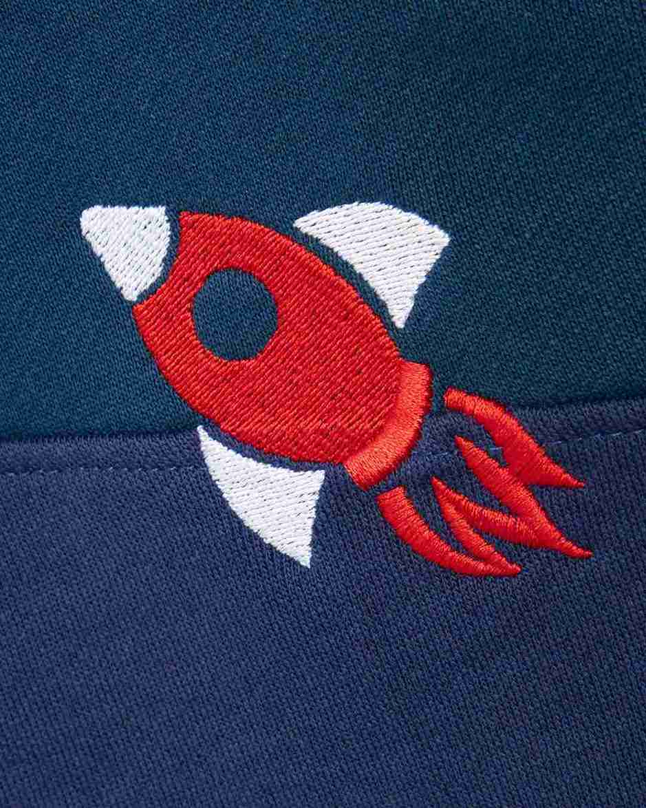 unser sandmaennchen hoodie mondschein aufdruck rakete