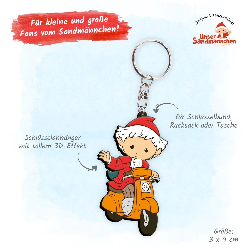 sandmaennchen 3D schluesselanhaenger roller schluesselbund