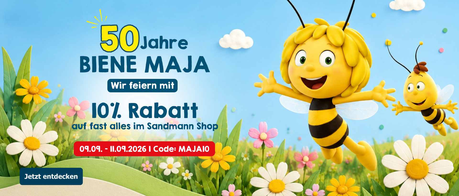 Biene Maja 10% Geburtstagsrabatt