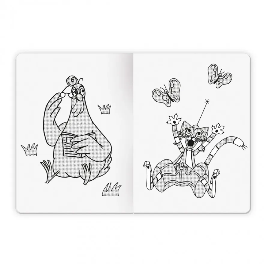 Pettersson und Findus - Zaubermalbuch Beispielseite aus dem Pettersson und Findus Zaubermalbuch mit Motiv von Findus