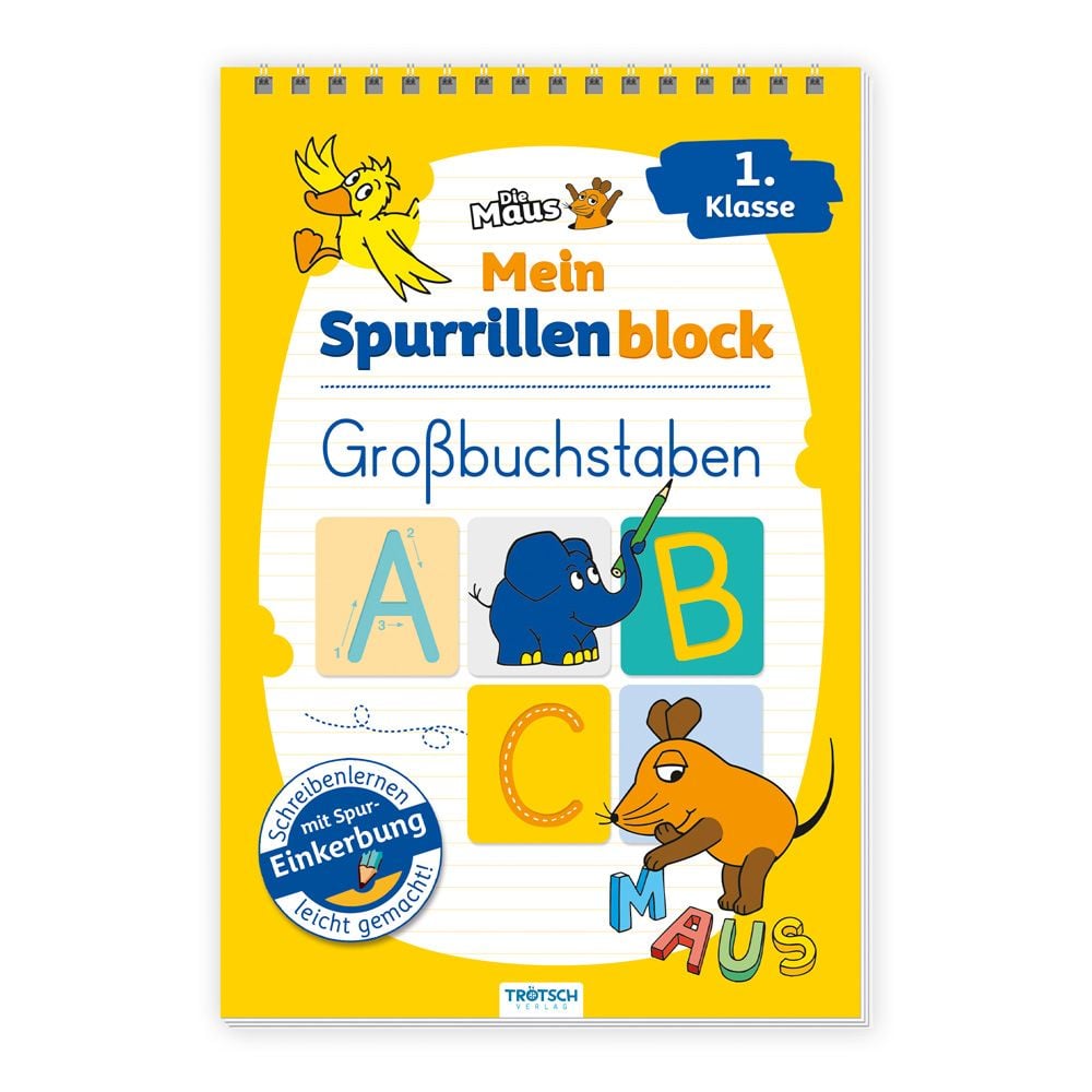 Die Maus - Mein Spurrillenblock - Großbuchstaben