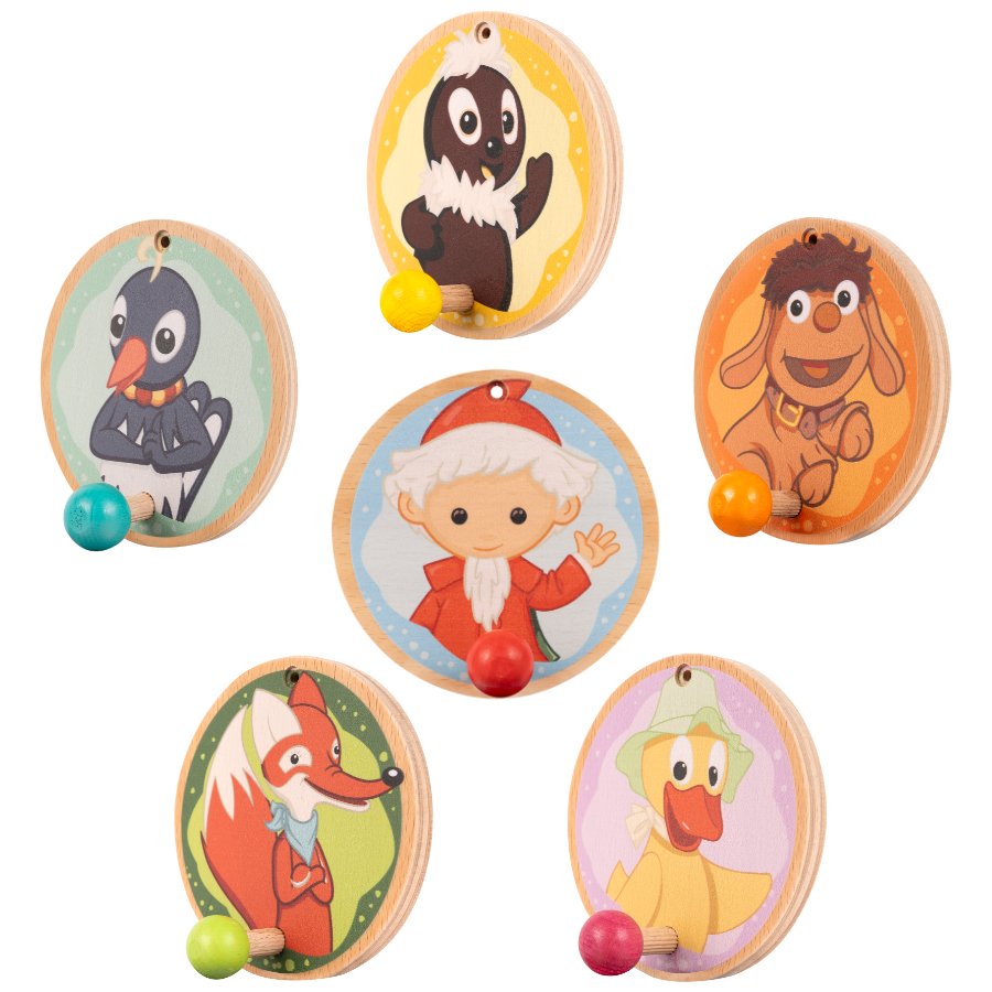 Unser Sandmännchen - Holz-Garderobenhaken für Kinder