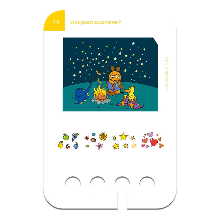 Die Maus - Lochkasten Kartensatz - Jahreszeiten (5-6 Jahre)