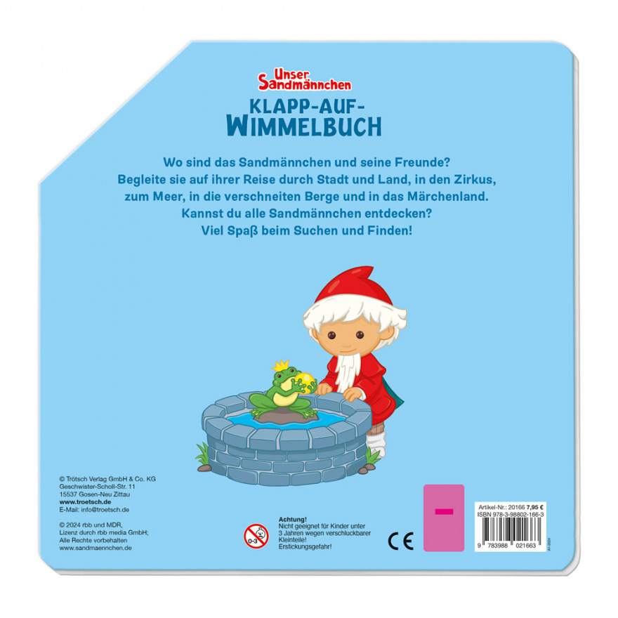 Sandmann Klapp-Auf-Wimmelbuch Rückseite