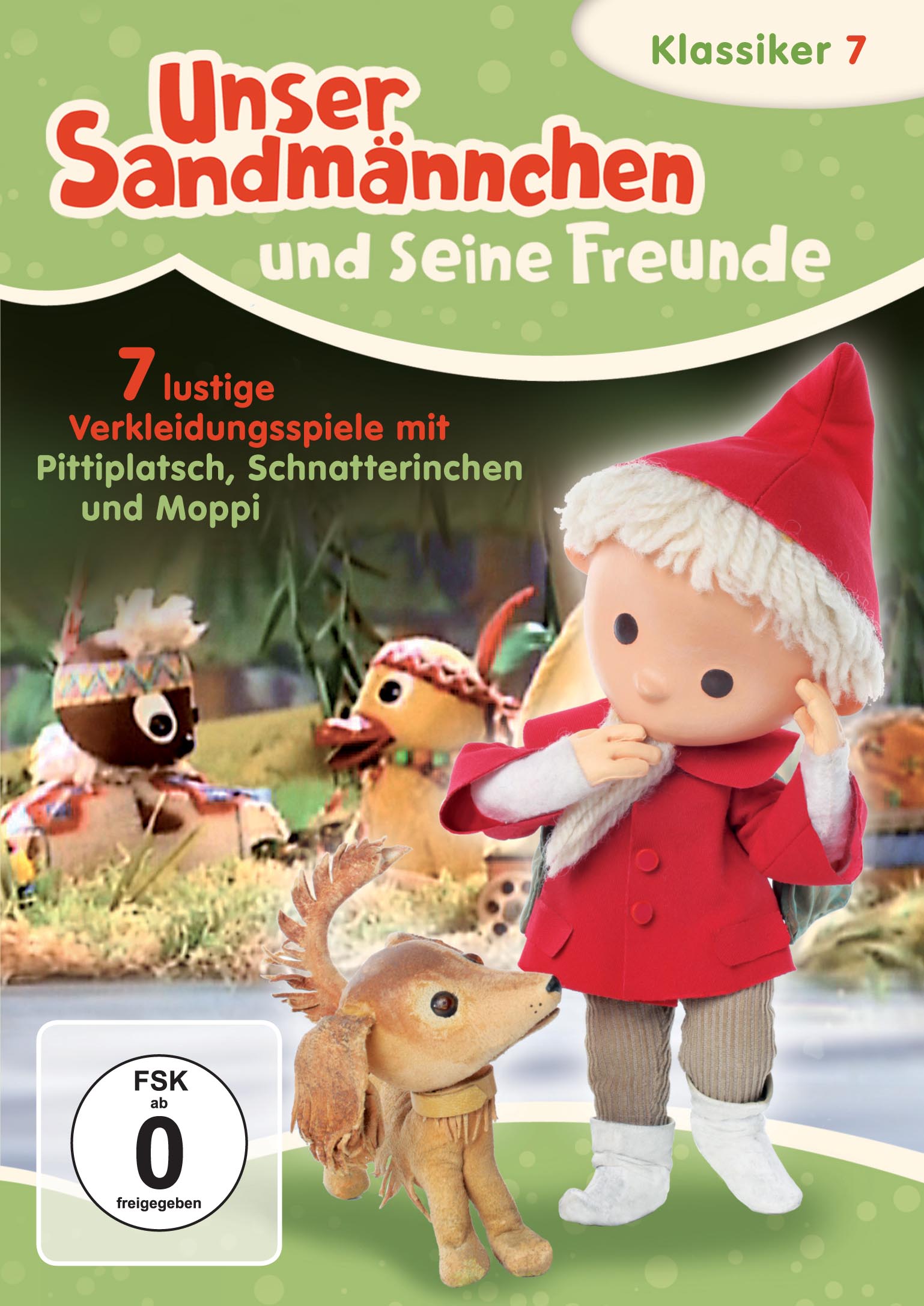 Sandmann DVD - Unser Sandmännchen Klassiker Teil 7 – Sieben lustige Verkleidungsspiele mit Pittiplatsch, Schnatterinchen und Moppi 