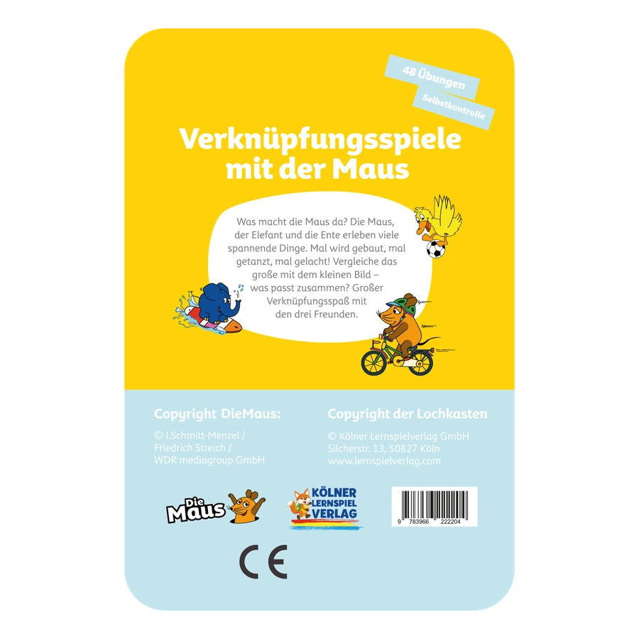 Die Maus- Lochkasten Kartensatz - Verknüpfungsspiele (3-4 Jahre)
