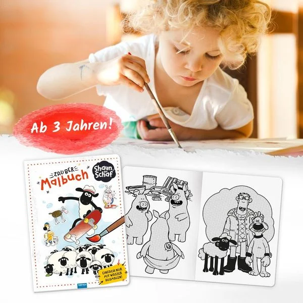 Shaun das Schaf - Zaubermalbuch - Kind malt