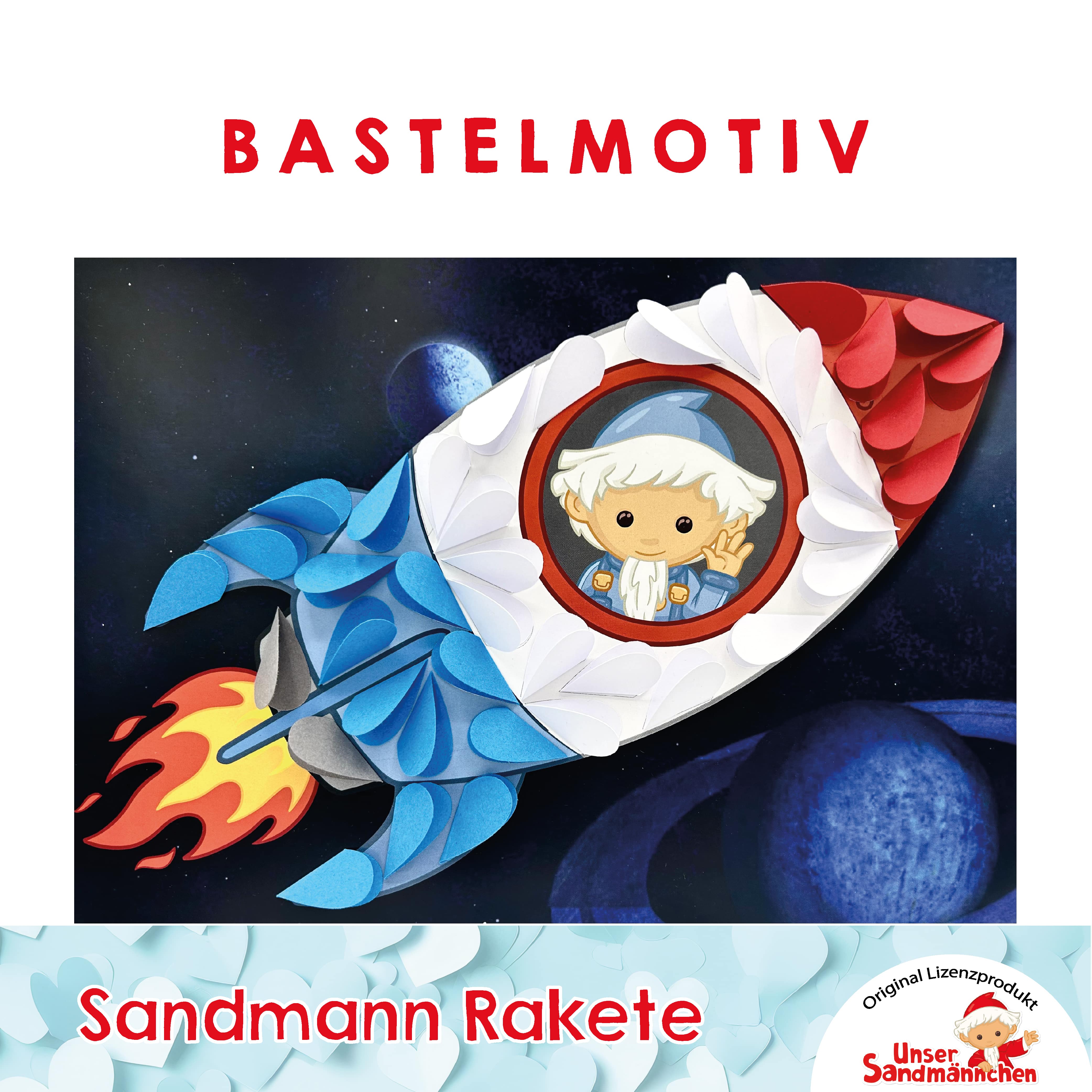 Sandmann Bastelset Rakete Bastelmotiv min