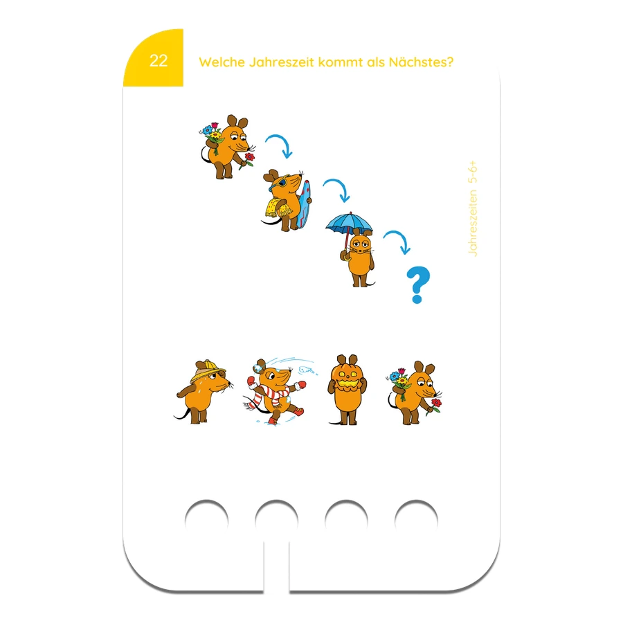Die Maus - Lochkasten Kartensatz - Jahreszeiten (5-6 Jahre)
