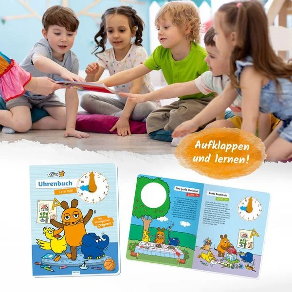 die maus uhrenbuch lern mit pappenbuch aufklappen und lernen