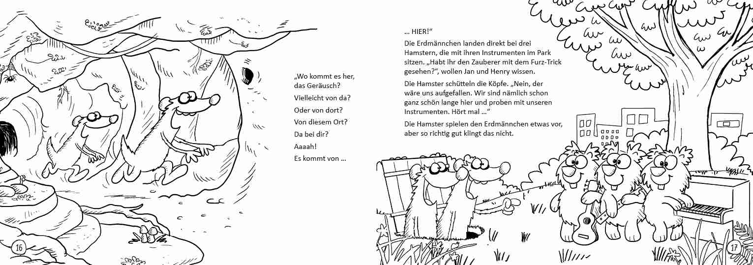 Jan und Henry Lustige Vorlesegeschichten zum Ausmalen Innenansicht Buch