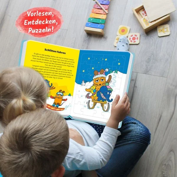 Die Maus - Winterpuzzlebuch (4 Puzzle)