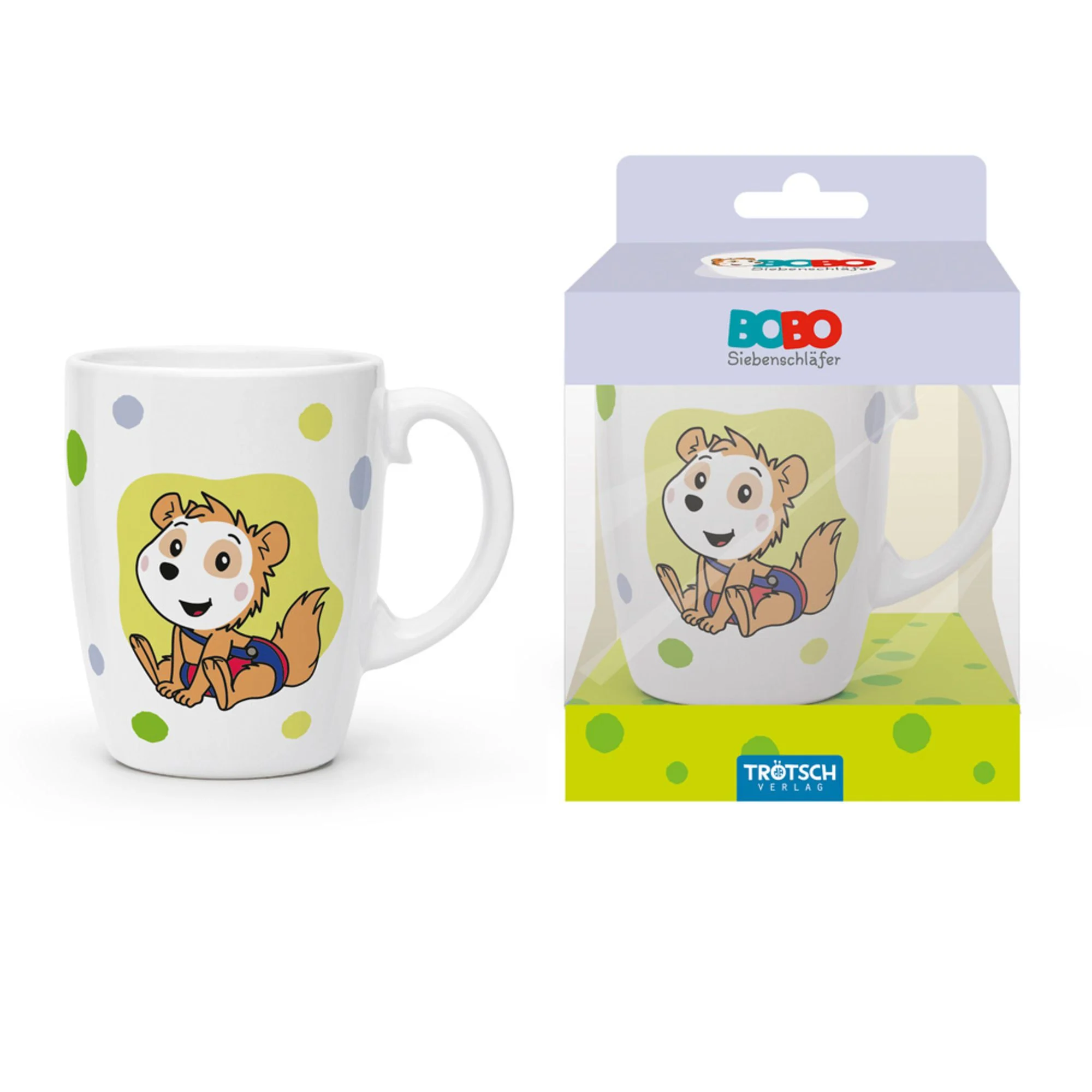 troetsch-bobo-siebenschlaefer-kindertasse-gruen-geschenktasse-aus-porzellan-troetsch-verlag-tasse-neben-verpackung.webp bobo siebenschlaefer tasse