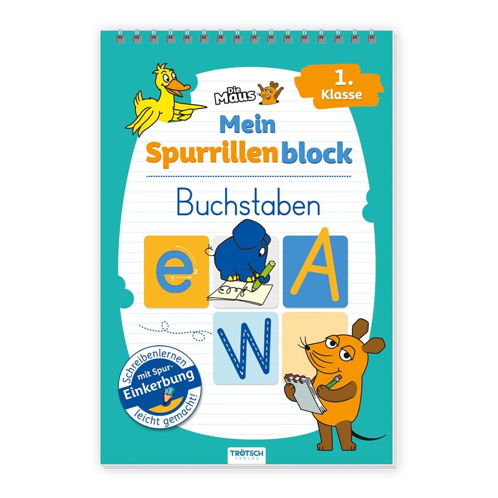 Die Maus - Mein Spurrillenblock - Buchstaben
