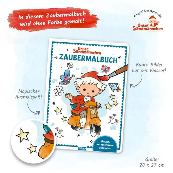 sandmaennchen zaubermalbuch nur mit wasser