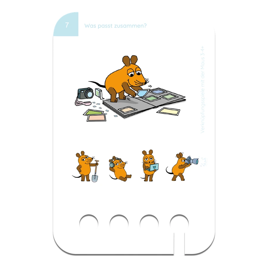 Die Maus- Lochkasten Kartensatz - Verknüpfungsspiele (3-4 Jahre)