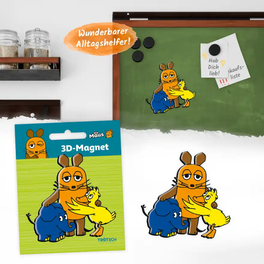 drei null zwei 3Drei die maus 3D magnet maus und freunde anwendungsbeispiel mit tafel