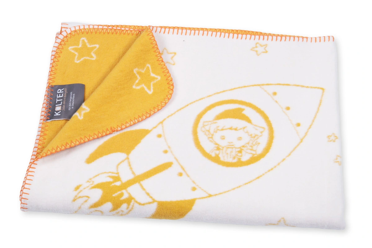 sandmaennchen kuscheldecke kolter detailbild rakete