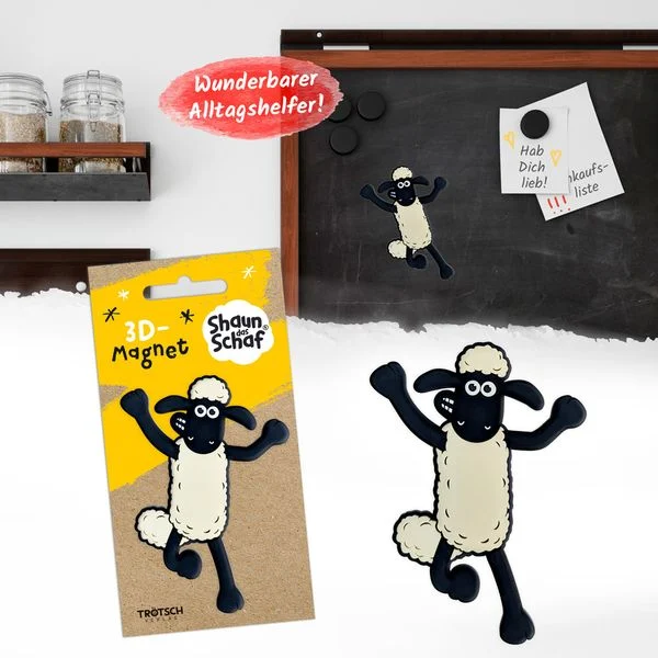 Shaun das Schaf - 3D-Magnet stehend - Auf Magnet
