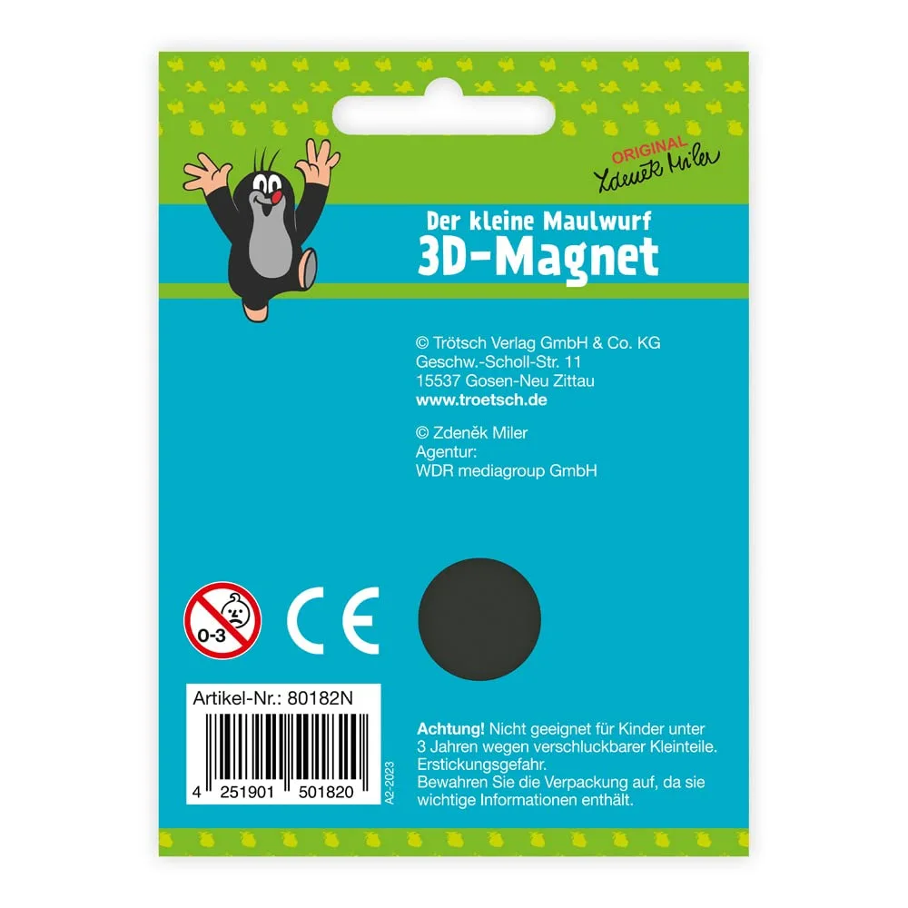 der kleine maulwurf 3D magnet erdbeere rueckseite