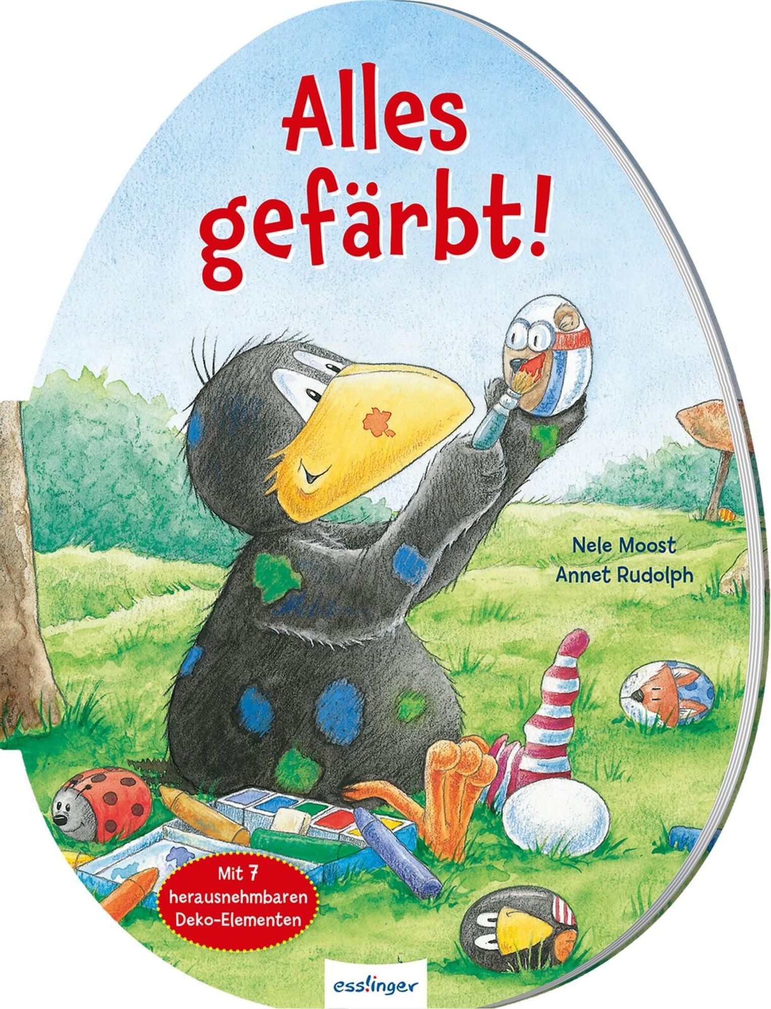 Der kleine Rabe Socke - Alles gefärbt! (Konturgestanztes Buch)