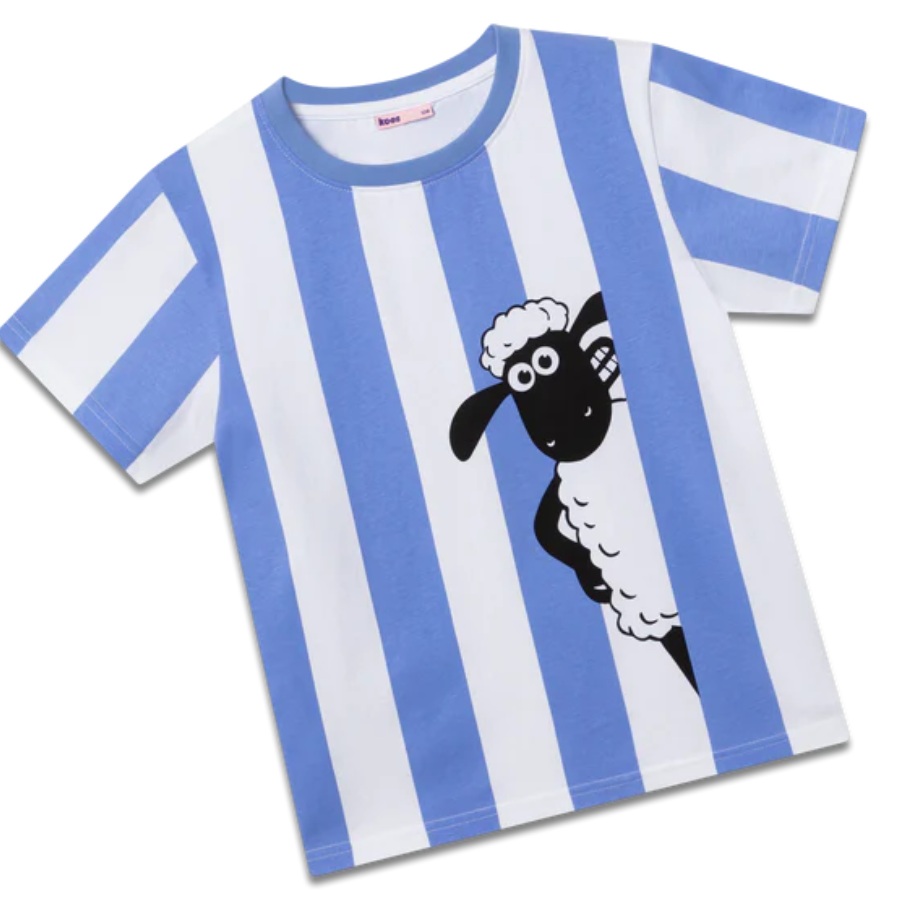 Shaun das Schaf - T-Shirt - Streifen - blau