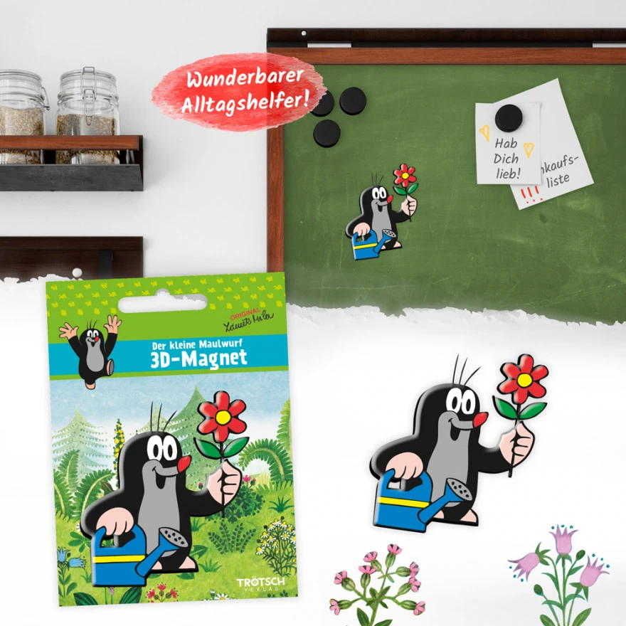 Der kleine Maulwurf 3D Magnet Giekanne Anwendung