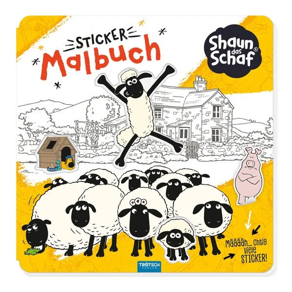 Shaun das Schaf - Stickermalbuch - Cover