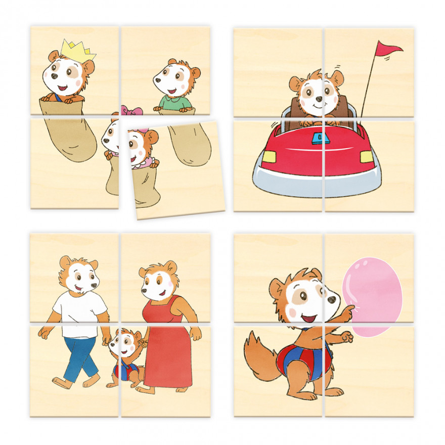 Bobo Siebenschläfer - Erster Puzzlespaß aus Holz Bobo Siebenschläfer, Erster Puzzlespaß aus Holz, Holzpuzzle, alle vier Motive