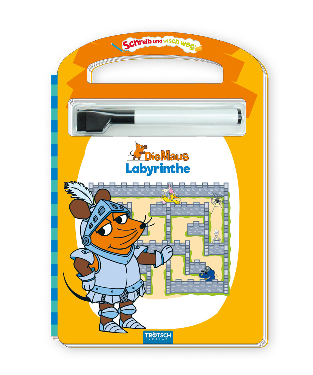 Die-Maus-Schreib-und-wisch-weg-Pappenbuch-Labyrinthe-lernbuch Die Maus Schreib und Wisch Labyrinth (zwei fünfxeins sieben cm)
