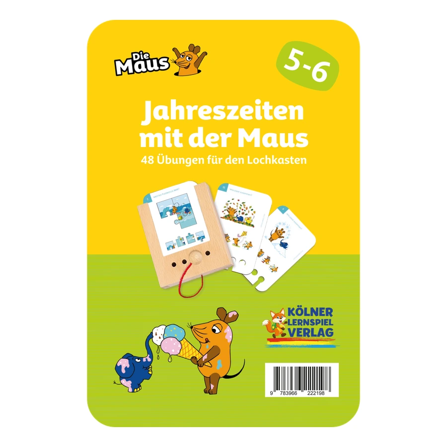 Die Maus - Lochkasten Kartensatz - Jahreszeiten (5-6 Jahre)