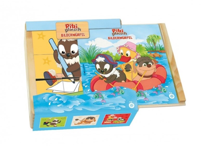 Pittiplatsch - Bildwürfel aus Holz (9-teilig)