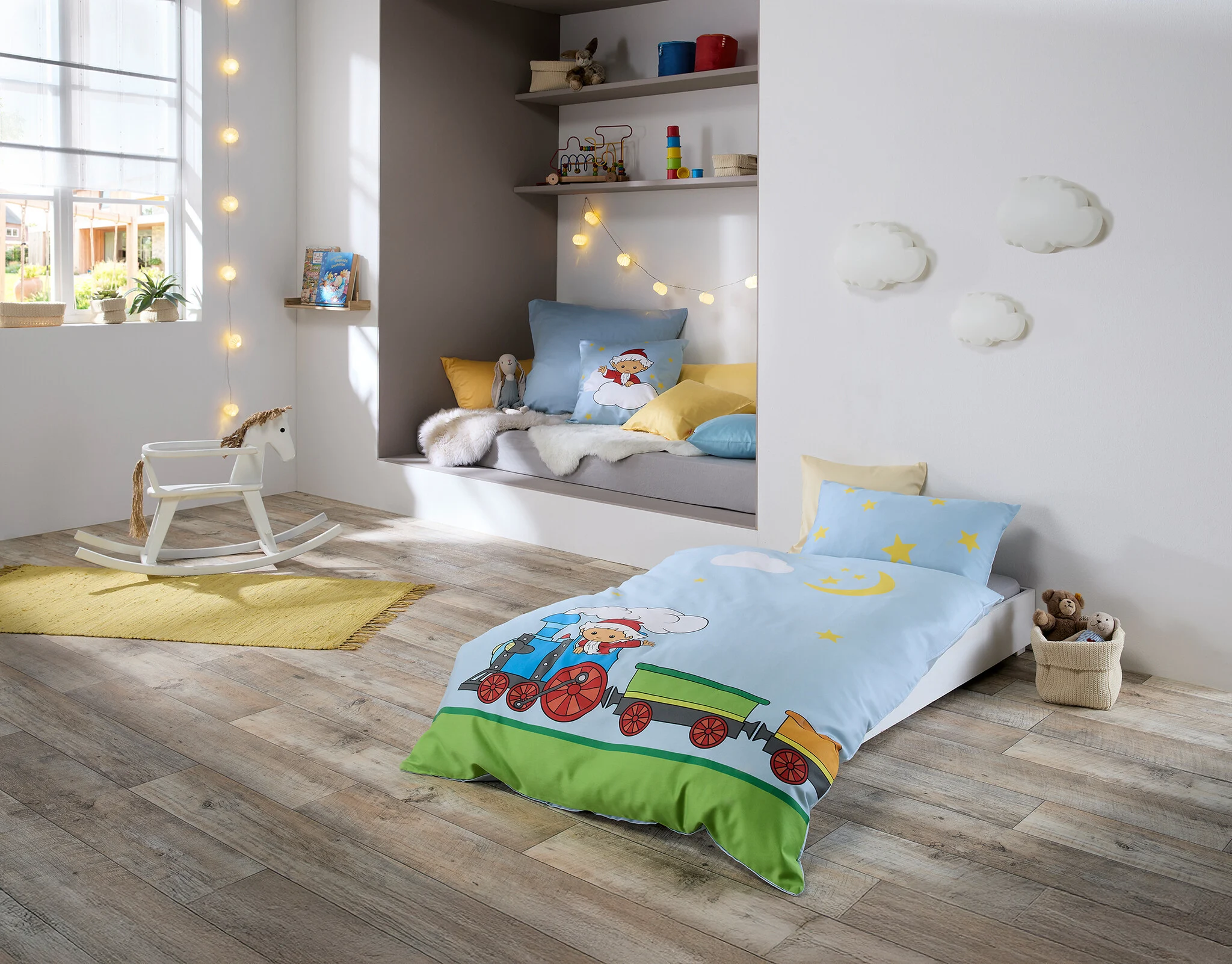 Unser Sandmännchen - Kinderbettwäsche - Sandmann im Zug